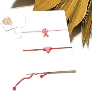 Pink heart bracelet R 423